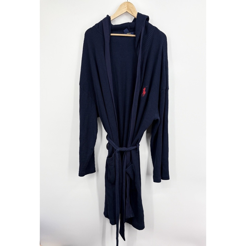 Polo Ralph Lauren Waffle Knit Robe Mens Large XLarge Big Pony Thermal Preppy